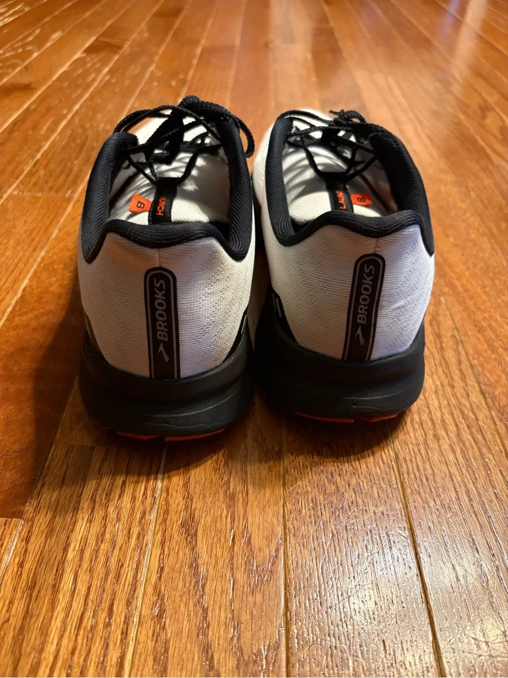 Brooks Men's Running Shoes in White, Black and Orange